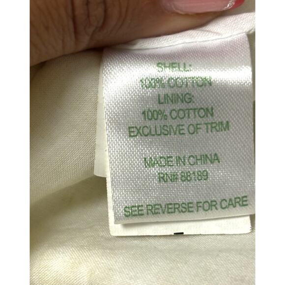 Lilly Pulitzer Rare Annabelle Halter Top Cotton Yellow White Embroidered 44 - Picture 5 of 6